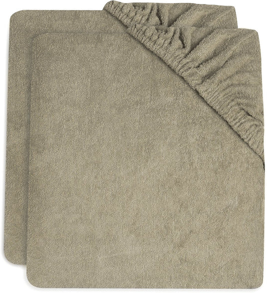 Jollein aankleedkussenhoes badstof 75x85cm olive green (2pack)
