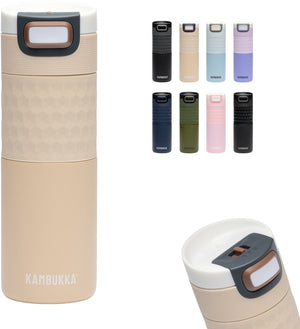 Kambukka etna grip thermosbeker 500 ml - makkelijk reinigen - lekvrije koffiebeker - barely beige
