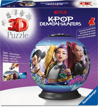 Ravensburger - 3d puzzel bal - kpop demon hunters - 72 stukjes