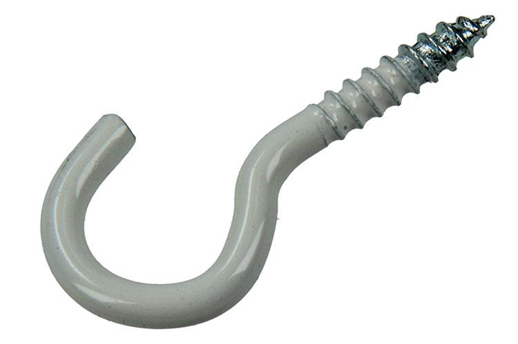 Load image into Gallery viewer, Mack 1017807 - schroefhaak staal wit 5 st 3,5 x 20 mm | 10 stuks
