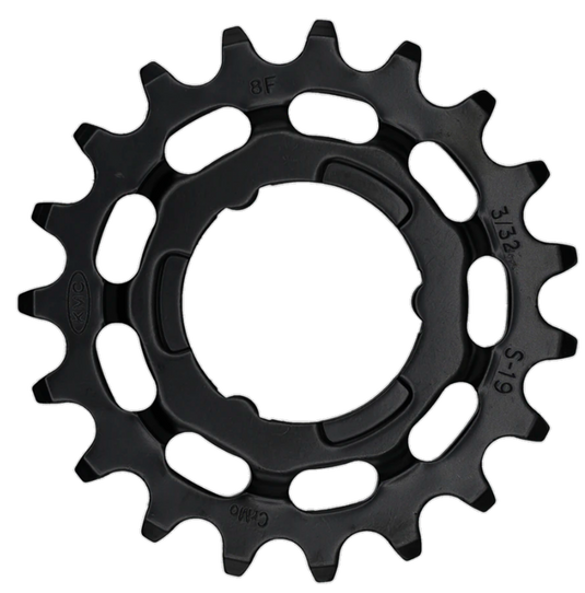 KMC tandwiel R Shimano 19T chromoly black 3 32