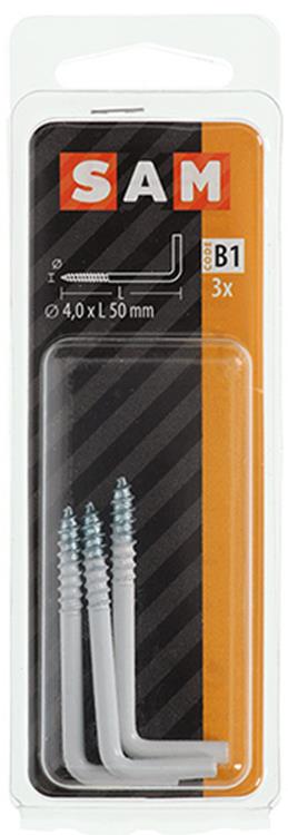 Afbeelding laden in galerijviewer, Mack 1017828 - schroefduim staal wit 3 st 4,0 x 50 mm | 10 stuks
