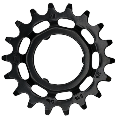 KMC tandwiel Shimano wide 18T achter zwart