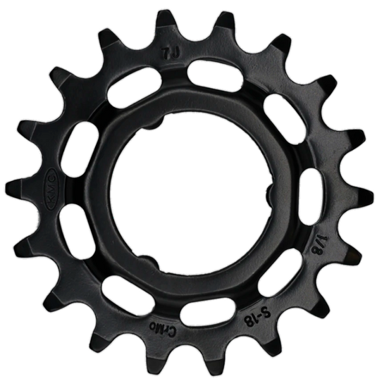 KMC tandwiel Shimano wide 18T achter zwart