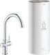 Grohe red 3 in 1 kokendwaterkraan - c-uitloop - 7l boiler - met mengventiel – chroom
