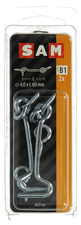Load image into Gallery viewer, Mack 1017848 - windhaak staal verzinkt 2 st 4,0 x 60 mm | 10 stuks
