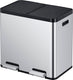 Eko - essential 1 recycler pedaalemmer 22+22 liter - stainless steel plastic - mat rvs - prullenbak