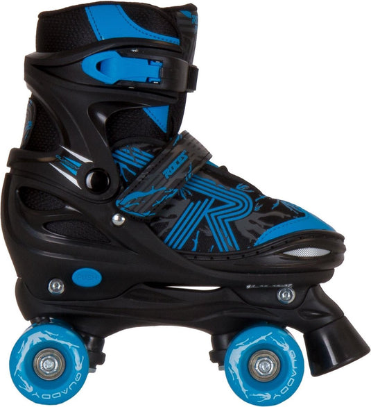 quaddy 3.0 rolschaatsen zwart blauw 26-29