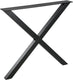 Woood tablo x-poot 1 stuks - metaal - zwart - 72x79x10