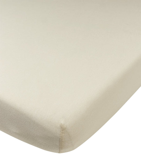 Meyco baby uni hoeslaken ledikant - jersey - soft sand - 60x120cm