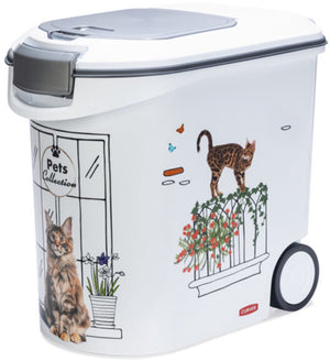 Curver voedselcontainer kat - 35l - 12kg - 28x49x43cm - wit grijs