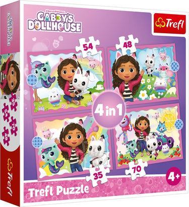Trefl gabby's dollhouse - 4-in-1 puzzel