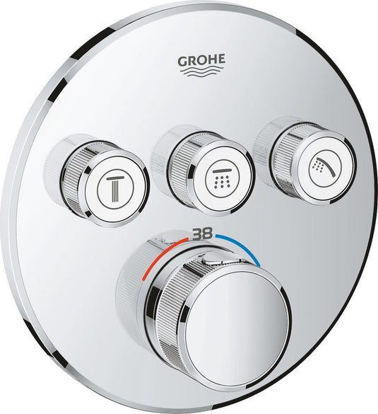 Grohe grohtherm smartcontrol thermostatiche douchekraan - inbouw mengkraan - met omstelling - rond - chroom