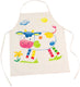 Goki kleur je eigen fair trade schort - blanco textiel schort om te versieren - 42,5 x 54,5 cm
