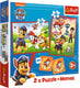 Trefl psia ekipa in actie paw patrol 2-in-1 puzzel- en memoryset - 78 stukjes - vanaf 3 jaar