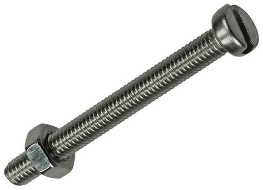 Mack 1019822 - metaalschroef cyl. kop + moer rvs 8 st m4x40 | 10 stuks