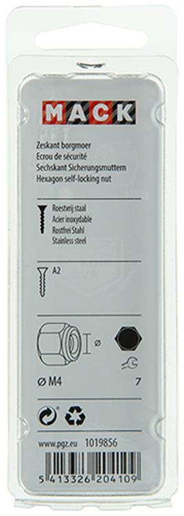 Load image into Gallery viewer, Mack 1019856 - zeskant borgmoer inox a2 6 st m 4 | 10 stuks
