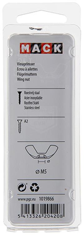 Load image into Gallery viewer, Mack 1019866 - vleugelmoer inox a2 4 st m5 | 10 stuks
