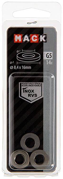 Load image into Gallery viewer, Mack 1019873 - sluitring inox a2 14 st m8 | 10 stuks
