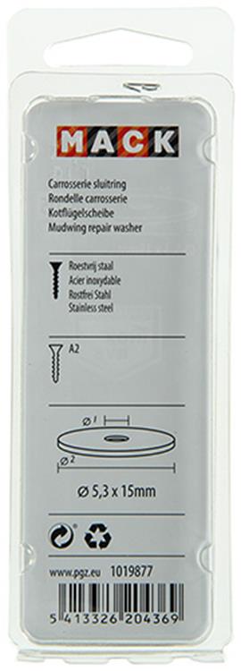 Load image into Gallery viewer, Mack 1019877 - carrosserie sluitring inox a2 10 st 5,3x15 | 10 stuks

