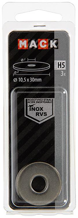 Afbeelding laden in galerijviewer, Mack 1019880 - carrosserie sluitring inox a2 3 st 10,5x30 | 10 stuks
