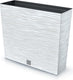 Prosperplast furu case tower - bloempot plantenbak met inzet - voor binnen en buiten - wit