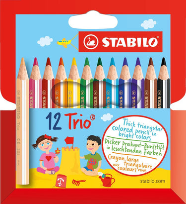 Stabilo trio thick short ergonomische kleurpotloden - 12dlg.