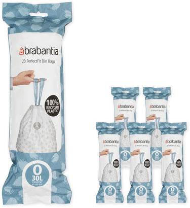 Brabantia perfectfit vuilniszakken - 30 l - code o - 6 rollen x 20 stuks