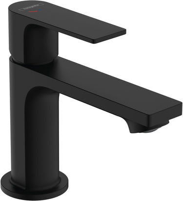 Hansgrohe rebris e - wastafelmengkraan - ééngreeps bediening - coolstart energiebesparend - zonder waste - 80mm maat - mat zwart