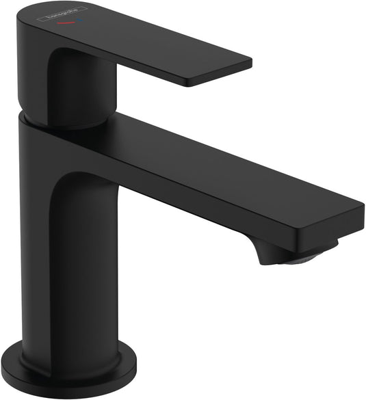 Hansgrohe rebris e - wastafelmengkraan - ééngreeps bediening - coolstart energiebesparend - zonder waste - 80mm maat - mat zwart