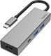 Hama usb-c® (usb 3.2 gen 2) multiport hub 4 poorten grijs