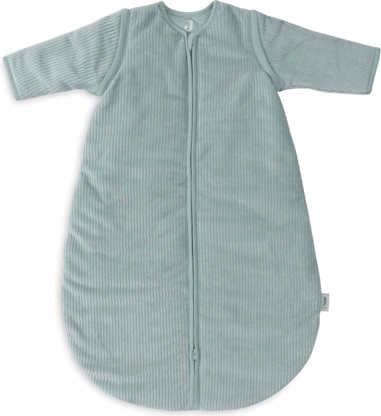 Jollein baby slaapzak winter met afritsbare mouw 70cm - rond - rib sea green - winterslaapzak
