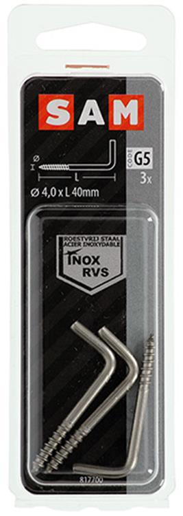 Load image into Gallery viewer, Mack 1019900 - schroefduim roestvrijstaal 3 st 4,0x40 mm | 10 stuks
