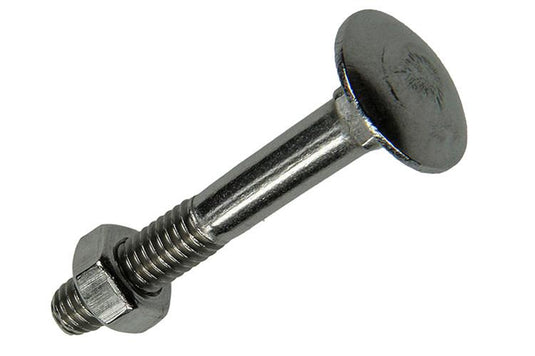 Mack 1019908 - houtbout + moer roestvrijstaal 4 st m6x40 mm | 10 stuks