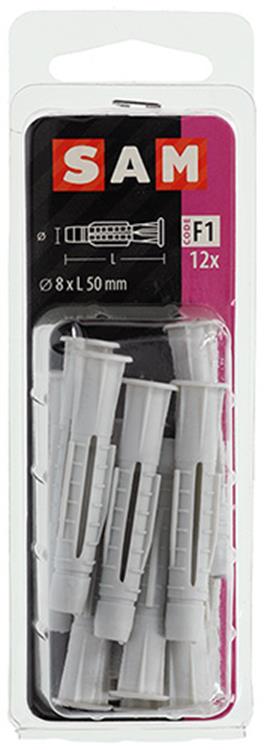 Load image into Gallery viewer, Mack 1017887 - universeelplug met kraag polyethyl.12st 8 x 50 mm | 5 stuks
