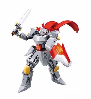 Sluban exosuit ridder rood bouwspeelgoed actiefiguur – constructiespeelgoed – bouwset met 209 bouwstenen – m38-b1309 – vanaf 6 jaar