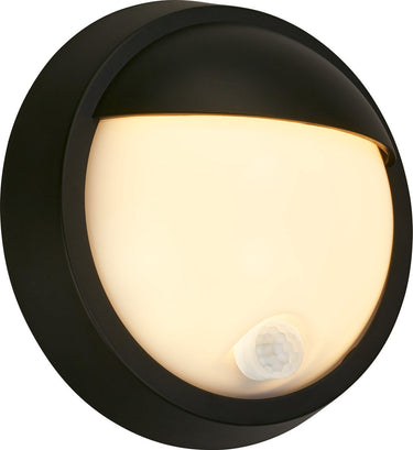 Briloner - wandlamp buiten - buitenverliting - lampe d'extérieur - met bewegingssensor - oplaadbare batterij - usb - ø17 x 7 cm - zwart
