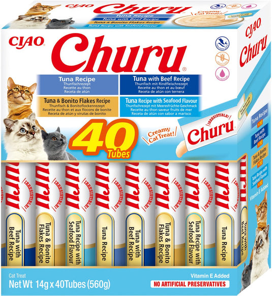 Inaba churu variety box - tuna seafood variety - 40 stuks