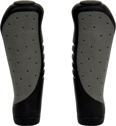 Dresco fietshandvatten ergo grip ca. 10 cm rubber zwart grijs per set