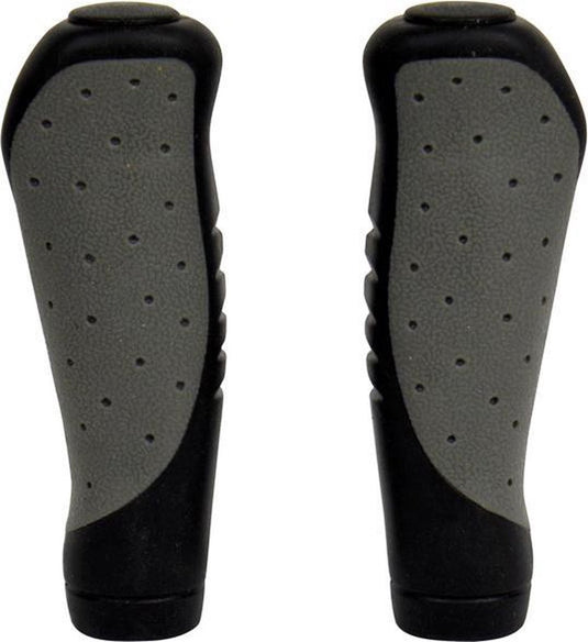 Dresco fietshandvatten ergo grip ca. 10 cm rubber zwart grijs per set
