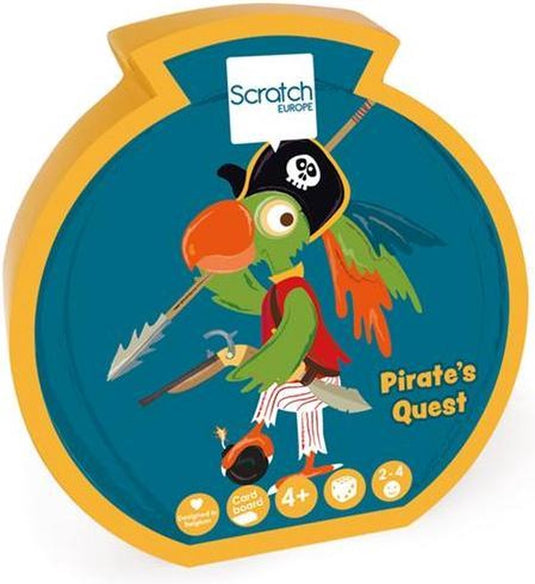 Scratch gezelschapsspel - piratenzoektocht - met 3 verschillende spelletjes - 4 jaar