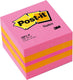 Post-it ® notes, mini kubus, neon roze, oranje, ultra roze, 51 x 51 mm, 400 blaadjes kubus