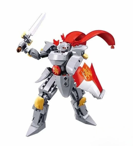 Sluban exosuit ridder rood bouwspeelgoed actiefiguur – constructiespeelgoed – bouwset met 209 bouwstenen – m38-b1309 – vanaf 6 jaar