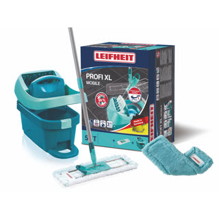 Load image into Gallery viewer, Leifheit profi xl compleet vloerwissysteem - met wieltjes - micro duo doek - extra static stofdoek - 42 cm wisbreedte
