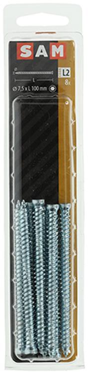 Load image into Gallery viewer, Mack 1019961 - beton raamschroef verzinkt cil.kop 8st 7,5 x 92 mm | 5 stuks
