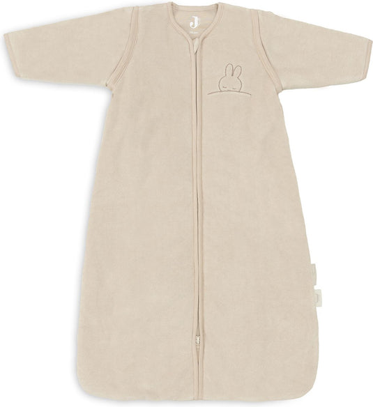 Jollein x nijntje slaapzak winter met afritsbare mouw 110cm sleepy miffy terry - nougat - winterslaapzak