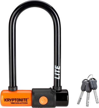 Kryptonite evolution lite mini-6 beugelslot fiets – art-2 – slot voor (elektrische) fietsen – lichtgewicht – 7x15,2 cm – oranje