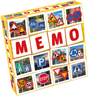 Tactic memo verkeersborden - memospel - zoek de juiste paren - leer verkeersborden herkennen - educatief gezelschapsspel voor kinderen en families - 2 tot 6 spelers - vanaf 3 jaar