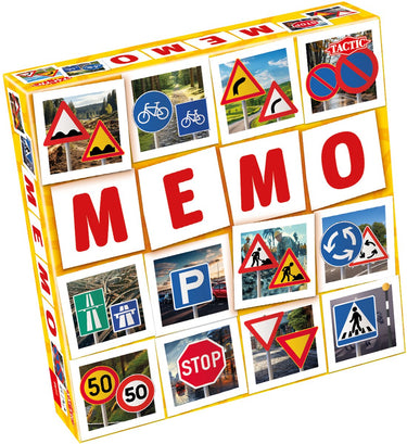 Tactic memo verkeersborden - memospel - zoek de juiste paren - leer verkeersborden herkennen - educatief gezelschapsspel voor kinderen en families - 2 tot 6 spelers - vanaf 3 jaar