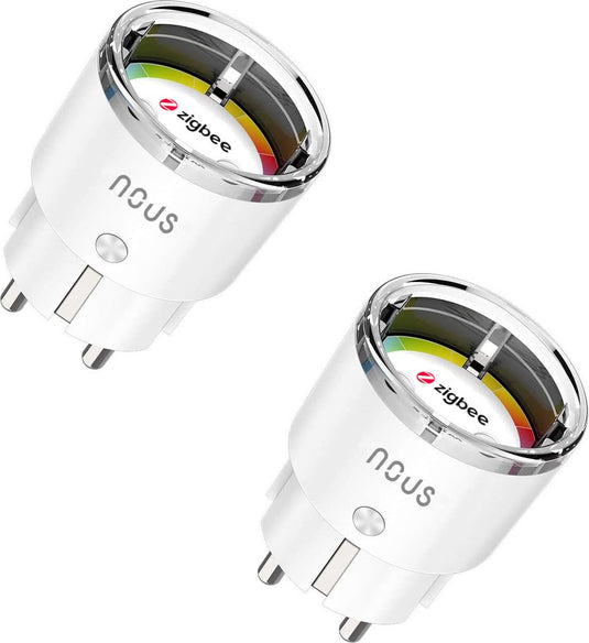 Nous tuya zigbee smart plug 2-pack - tuya of smart life app - vereist zigbee hub - max 3680w